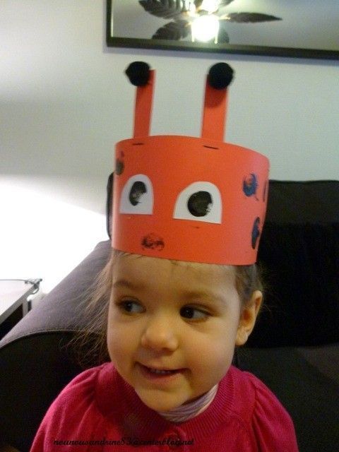 activité manuelle : insectes : coccinelle : couronne