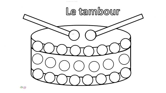 Fête de la musique à colorier gommettes