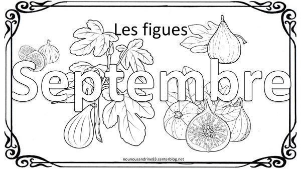 septembre à colorier 12 mois à colorier