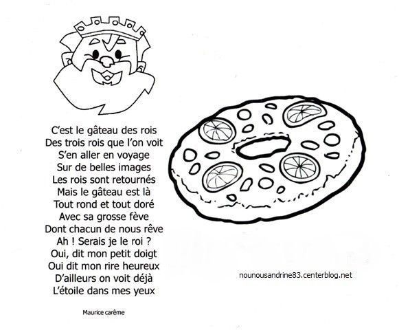 activité manuelle : comptine : la galette des rois