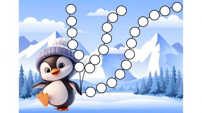 le petit pingouin au pôle nord gommettes