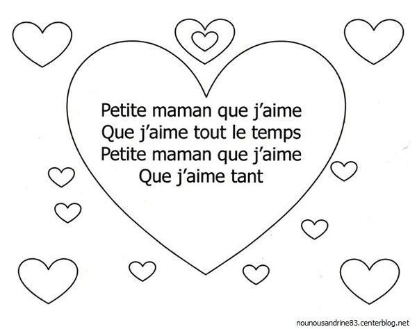 comptine : fête des mères