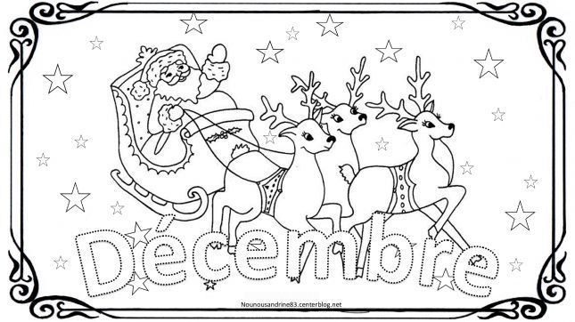 décembre à colorier gommettes