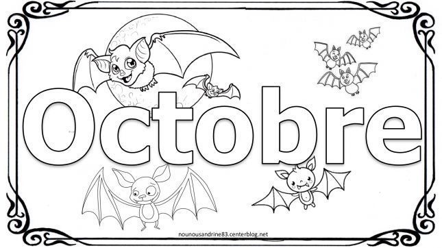 Octobre à colorier gommettes