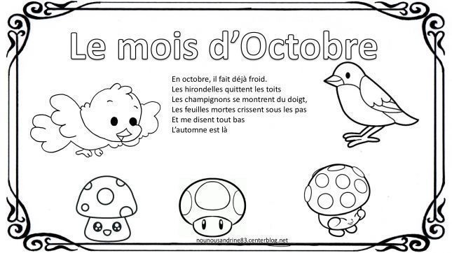 comptines des 12 mois de annee