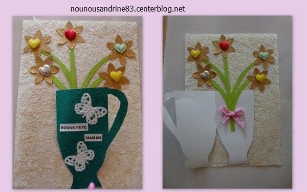 activité manuelle : fête des mères : tasse fleurie