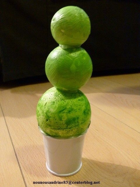 activité manuelles :  les pots de fleurs cactus