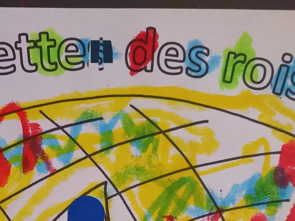 la galette des rois à colorier gommettes