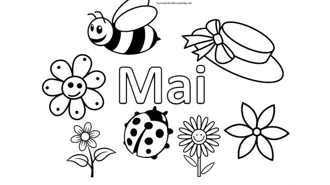 coloriage du mois de Mai