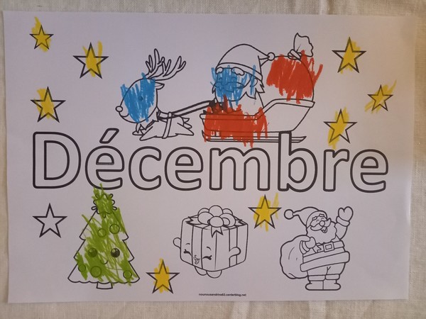 décembre à colorier