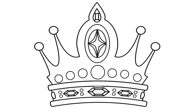 Coloriage d'une couronne de roi à personnaliser