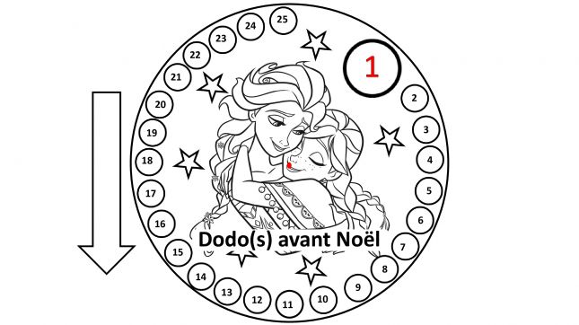 calendrier de l'avent à imprimer colorier plastifier