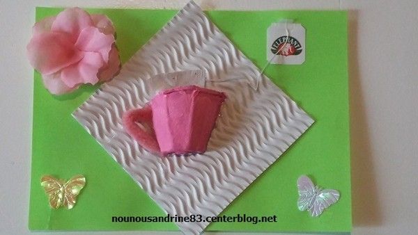 activité manuelle tasse de thé pour toi maman