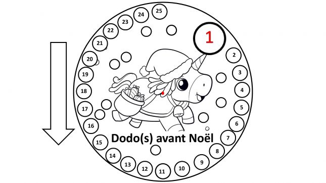 calendrier de l'avent imprimer colorier plastifier