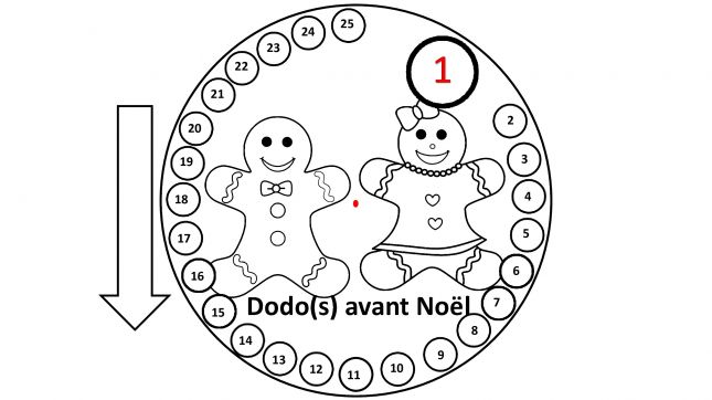 calendrier de l'avent imprimer colorier plastifier