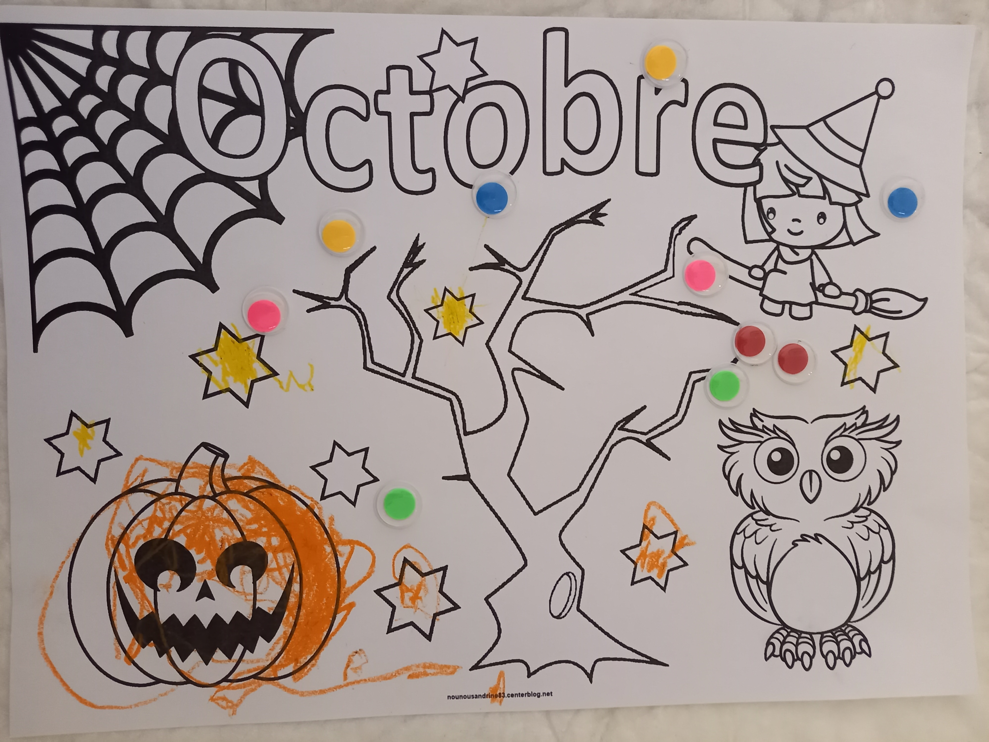 Octobre à Colorier