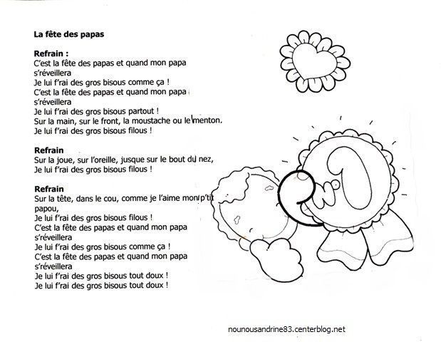 fete des peres comptines