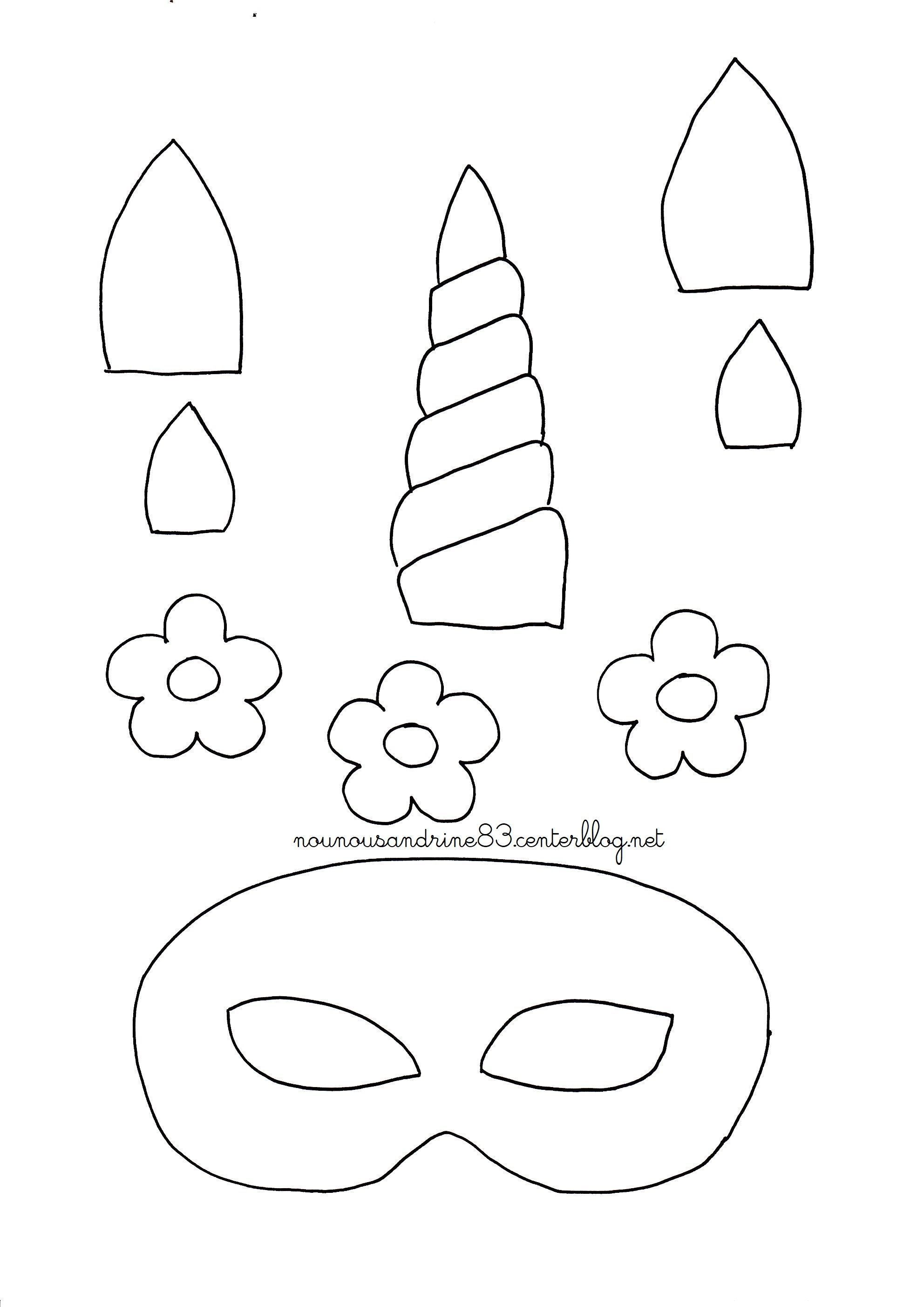 Masque Licorne à Imprimer Et Colorier masque la licorne