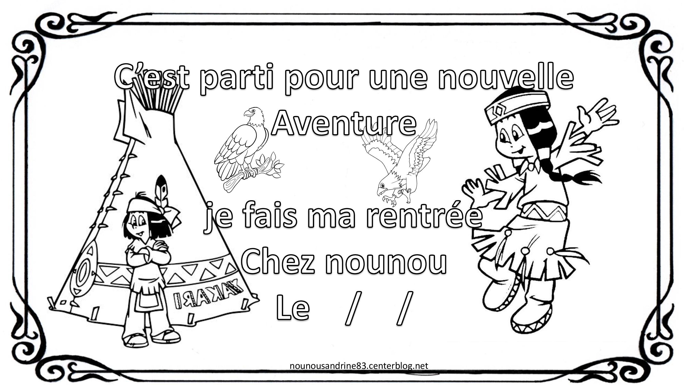 rentrée chez nounou affiche à colorier yakari