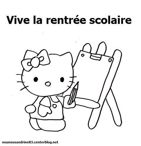 1792 activite manuelle rentree scolaire coloriage hello kitty