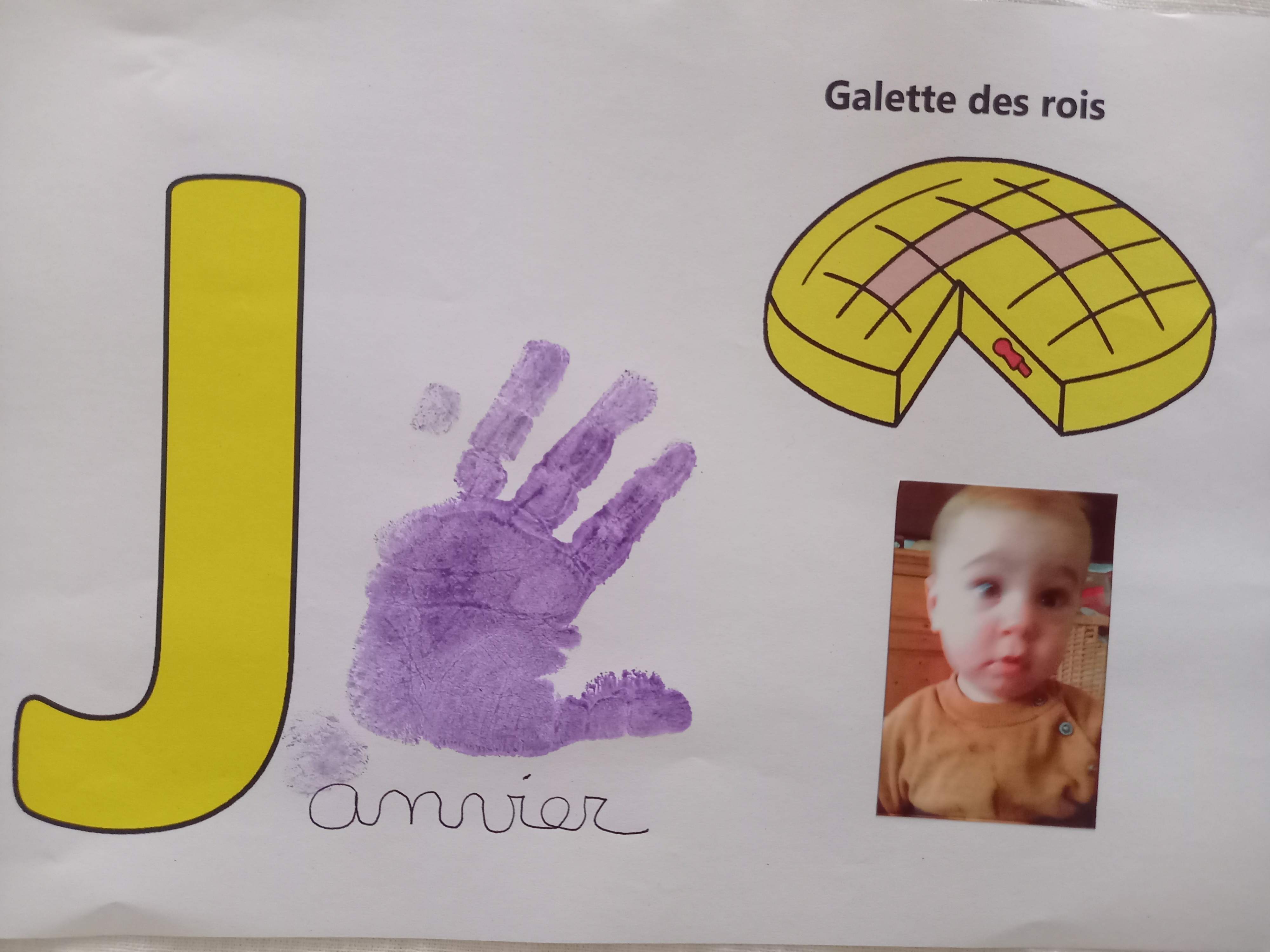 Janvier à colorier pour les tous petits