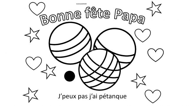 affiches bonne fête des pères à colorier